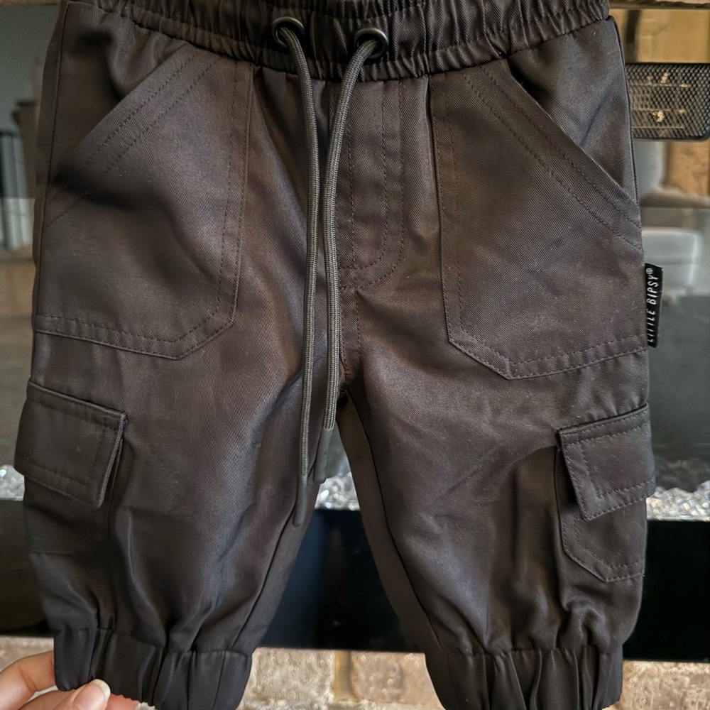 Little Bipsy Black Cargos for Babies